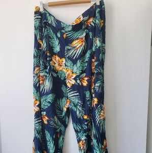 Two piece tropical jumpsuit